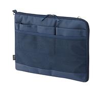 LIHIT LAB Laptop Sleeve, Water & Stain Repellent, Horizontal, 13.4" x 9.8", Navy (A7681-11)
