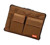LIHITLAB Bag Laptop Sleeve with Storage Pockets (Bag-in-Bag), 7.1 x 9.8 Inches, Brown (A7553-9)