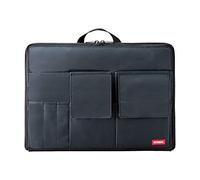 LIHIT LAB Laptop Sleeve with Storage Pockets (Bag-in-Bag), Wide, A4, 1.2 x 13.8 x 10 Inches, Black (A7559-24)