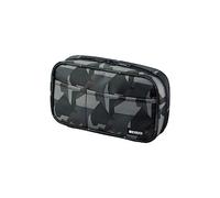 LIHIT LAB Large Capacity Zipper Pencil Case For School Office College, Big Capacity 4 Compartments Pencil Bag Holder Adults Teen Boys Girls, Travel Cosmetics Storage Green Camo (A7551-131)