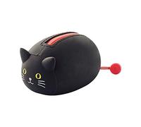 LIHITLAB PuniLabo Mini Zipper Pouch, Horizontal, 2.2" x 2.7", Black Cat (A7780-3)