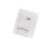 LIHIT LAB. Refillable Notebook, 150 Pages, 9.9 x 7.8 inches, Clear (N-1610-1)