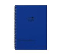 LIHIT LAB. Refillable Notebook (Journal), Lined Paper, 9.9 x 7.3 inches, Navy (N1608-11)