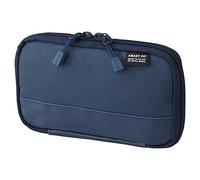 LIHITLAB Compact Pen Case (Pencil Case), Water & Stain Repellent,3.5" x 6.5'', Navy (A7687-11)