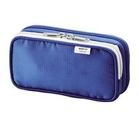 LIHITLAB Double Pen Case, 3.3 x 6.9, Blue (A7660-8) (A-7660-8)