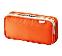 LIHITLAB Double Pen Case, Large, 4.1 x 8.7, Orange (A7661-4)