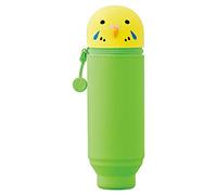 LIHITLAB Kawaii Japanese Bird Stand Up Pencil Case for School Office College, Cute School Supplies, Animal Pen Holder Pencil Pouch Holder Teen Girls, Artist Pencil Case, Parrot (A7712-9)