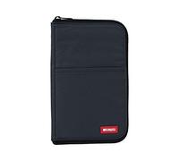 LIHITLAB LAB Slim Pen/Pencil Pouch, Wide, 0.7 × 5.5 × 8.5 Inches, Black (A7653-24)