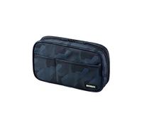 LIHITLAB Large Capacity Zipper Pencil Case For School Office College, Big Capacity 4 Compartments Pencil Bag Holder Adults Teen Boys Girls, Travel Cosmetics Storage, Black Camo (A7551-134)