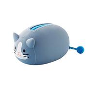 LIHITLAB PuniLabo Mini Zipper Pouch, Horizontal, 2.2" x 2.7", Gray Cat (A7780-4)