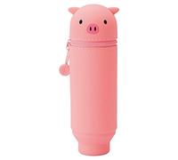 LIHITLAB PuniLabo Stand Up Pen Case (Pen Holder), 2.4" x 7.8", Pig (A7712-5),Medium: 2.4 x 7.8 inches