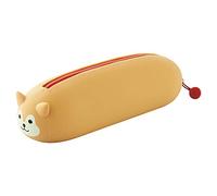 LIHITLAB PuniLabo Zipper Pen Case/Pouch, Horizontal, 2.5" x 7.9", Shiba Dog (A7781-2), Pen: 2.5"x 7.9"x 2.4\