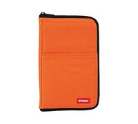 LIHITLAB Slim Pen/Pencil Pouch, Wide, 0.7 × 5.5 × 8.5 Inches, Orange (A7653-4)