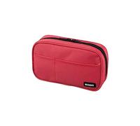 LIHITLAB Zipper Pen Case, 7.9 × 2 × 4.7 Inches, Coral (A7551-103)