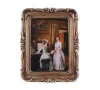 LIHOLO Vintage Picture Frames 4x6 Ornate Bronze Antique Picture Frames with Glass Front for Wall Mount or Tabletop Gallery Wall Decor Victorian Home Decor with Floral Design,Bronze