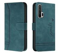 Lihondar Compatible with Huawei Honor 20 Pro Case, PU Leather Folio Wallet Flip Cover with Card Holder Magnetic Closure Kickstand [TPU Shockproof] Phone Case Cover for Huawei Honor 20 Pro (Green)