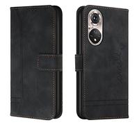 Lihondar Compatible with Huawei P50 Pro Case, PU Leather Folio Wallet Protective Flip Cover with Card Holder Magnetic Closure Kickstand [TPU Shockproof] Phone Case Cover for Huawei P50 Pro (Black)