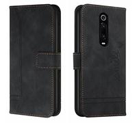 Lihondar Compatible with Xiaomi Redmi K20/K20 Pro/Mi 9T/Mi 9T Pro Case, PU Leather Folio Wallet Protective Flip Cover with Card Holder Magnetic Closure Kickstand [TPU Shockproof] Case Cover (Black)