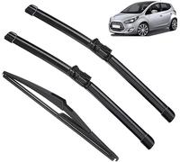 LIHONGMM Complete Wiper Blades Kit for Hyundai IX20 2010-2020 - Front and Rear Replacement Wipers + Brushes & Cutter Accessories 26"+14"+12"