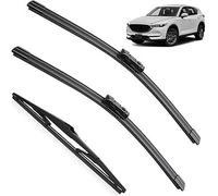 LIHONGMM Complete Wiper Blades Kit for Mazda CX-5 CX-9 CX5 CX9 MK2 2020 2019 2018 2017 24in+18in+14in - Front and Rear Replacement Wipers+ Wiper Accessories