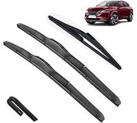 LIHONGMM Complete Wiper Blades Kit for Nissan Qashqai J12 2021-2024 - Front and Rear Replacement Wipers + Brushes & Cutter Accessories