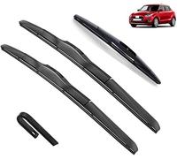 LIHONGMM Complete Wiper Blades Kit for Suzuki Swift 3rd A2L 2017-2022 - Front and Rear Replacement Wipers + Brushes & Cutter Accessories20 19" 10"