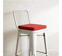 LIHUANE Bench Cushion 100 x 110 cm Linen Washable Patio Seat Pad Cushion Bespoke Crash Mats for Porch Swings, Window Seats, Piano Benches, Red Wine