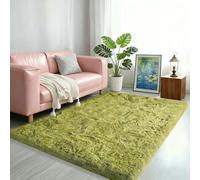 LIHUANE Indoor Shaggy Area Carpets 250 x 280 cm Extra Large Rectangular Size Shaggy Rug Carpets for Girls Boys Kids for Kids Room Nursery Dorm Classroom, Green