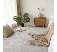 LIHUANE Living Room Rug 310 x 410 cm Super-Soft, Fur Look Anti Slip Rug Modern Fluffy Short Pile for Living Rooms, Bedrooms, Dining Rooms, and Entryways, Grey