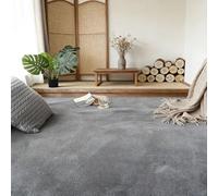 LIHUANE Modern, Fluffy, Short Pile 120 x 480 cm Super-Soft, Fur Look Anti Slip Rug Modern Fluffy Short Pile for Living Rooms, Bedrooms, Dining Rooms, and Entryways, Grey