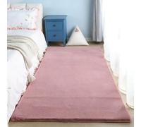LIHUANE Modern, Fluffy, Short Pile 145 x 310 cm No Shedding Construction Short Pile Rug Anti-Slip Backing for Living Rooms, Bedrooms, Dining Rooms, and Entryways, Dark Pink