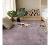 LIHUANE Modern, Fluffy, Short Pile 180 x 290 cm Super-Soft, Fur Look Anti Slip Rug Modern Fluffy Short Pile for Living Rooms, Bedrooms, Dining Rooms, and Entryways, Gray purple