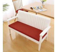 LIHUANE Outdoor Garden Bench Cushion 100 x 110 cm Non-Slip Seat Pad Bench Cushion Indoor Outdoor Bespoke Crash Mats for Porch Swings, Window Seats, Piano Benches, Red Wine