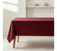 LIHUANE Rectangle Tablecloth 60 x 155 cm Wipe Clean Rectangular Solid Colour Cover Fabric Washable for Kitchen Indoor Outdoor and Home Use Room, Balcony, Parties, Red Wine