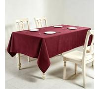 LIHUANE Rectangular Table Cloth 120 x 135 cm Wipe Clean Rectangular Linen Table Cloth Fabric Washable for Kitchen Indoor Outdoor and Home Use Room, Balcony, Parties, Red Wine