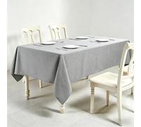 LIHUANE Rectangular Table Cloth 95 x 165 cm Wipe Clean Rectangular Linen Table Cloth Fabric Washable for Kitchen Indoor Outdoor and Home Use Room, Balcony, Parties, Light Grey