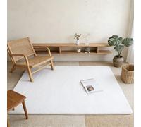 LIHUANE Rugs Living Room 280 x 300 cm Super-Soft, Fur Look Low Pile, Contemporary Rugs Modern Fluffy Short Pile for Living Room, Bedroom, Kids, White