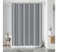 LIHUANE Shower Curtain 50 x 140 cm Quick-Drying Shower Curtain Anti Mould with Hooks for Bathroom Wet Room Tub, Grey