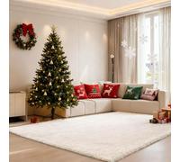 LIHUANE Super Soft Non Slip Rug 260 x 270 cm Extra Large Small Medium Rectangular Size Fluffy Shag Area Rug for Girls Boys Kids for Kids Room Nursery Dorm Classroom, off white