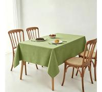 LIHUANE Table Cloth Wipe Clean 80 x 130 cm Wipeable Water Resistant Wipe Clean Tablecloth Washable Polyester for Rectangle Tables, Light Green