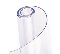 LIHUANE Transparent Table 98 x 145 cm Transparent Waterproof Waterproof Table Cover Wipeable PVC for Kitchen Office and Dining, right angle