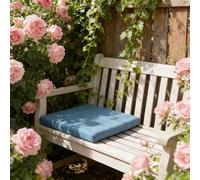 LIHUANE Window Seat Cushion 110 x 160 cm Linen Washable Window Seat Cushions Indoor High Density Memory Foam for Dining Room, Bay Chaise Longue, Sofa, Swings, Sky Blue