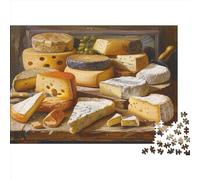 Lihuogongsi Cheese 1000 Piece Puzzle for Adults - 1000pcs (75x50cm) - French Cheeses Educational Game - Relaxing Puzzle Gift