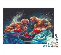 lihuogongsio Boxer 1000 Pieces for Adults 1000 Piece Puzzle Boxing Match Educational Games Home Decoration Multi Colour Impossible Puzzle Brain Teaser Puzzle 1000pcs (75x50cm)
