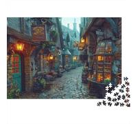lihuogongsio Diagon Alley 1000 Piece Jigsaw Puzzles Home Decoration Magic Street Puzzle Multi Colour Impossible Puzzles Games Gift Brain Teaser Puzzle Educational Games 1000pcs (75x50cm)
