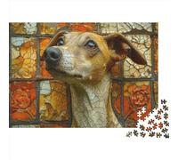 lihuogongsio Dog 1000 Piece Jigsaw Puzzle for Adults Gifts for Adults Italian Greyhound Multi Colour Impossible Puzzle Challenge Jigsaw Puzzle Educational Games 1000pcs (75x50cm)