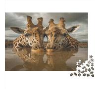 lihuogongsio Giraffe Jigsaw Puzzles 1000 Pieces Wildlife Africa Challenge Jigsaw Puzzle for Adults Brain Teaser Puzzle Home Decoration Puzzle Multi Colour DIY Toys 1000pcs (75x50cm)