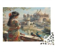 lihuogongsio India 1000 Piece Puzzle for Adults 1000 Pieces Puzzle Jigsaw Puzzles Indian Culture Educational Games Relax Puzzles Games Impossible Puzzles Games Gift 1000pcs (75x50cm)