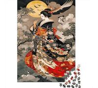 Lihuogongsio Japanese Geisha 1000pcs Jigsaw Puzzle Ukiyoe Kabuki DIY Toys Relax Puzzles Games Gift Multi Colour Educational Games 75x50cm