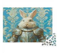 lihuogongsio Rabbit Jigsaw Puzzles 1000 Pieces European Hare DIY Puzzle Toys Relax Puzzles Games Home Decoration Impossible Puzzles Games Gift Multi Colour 1000pcs (75x50cm)